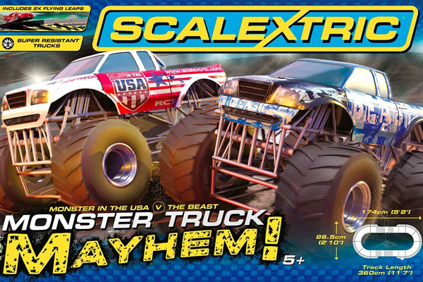 Scalextric bilbana - Monster Truck Mayhem - 1:32 - Inkl. 2 Bilar
