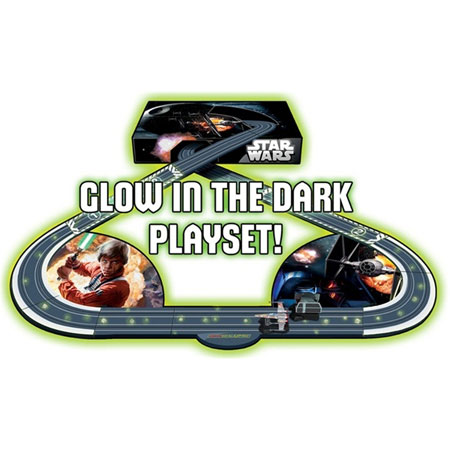 Scalextric bilbana - START Star Wars - Death Star Attack - Glow in the dark - 1:64 - Inkl. Bilar