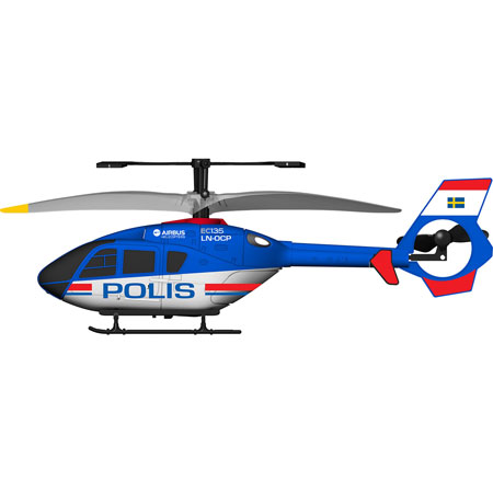Radiostyrd helikopter - Polis helikopter EC135 - 3,5ch - RTF