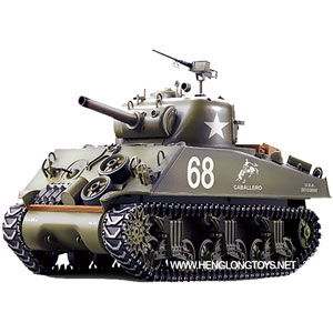 Radiostyrd stridsvagn - 1:16 - Sherman - 2,4Ghz - RTR