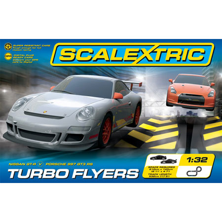 Scalextric bilbana - Turbo Flyers - 1:32 - Inkl. Bilar