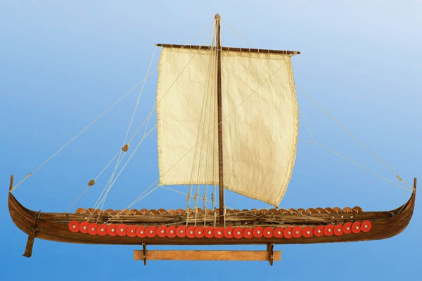 RC Radiostyrt Byggsats båt trä - Viking Longship - 1:72 - Dusek