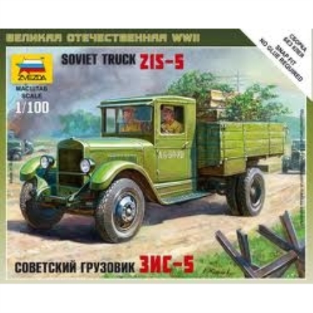 Byggsats Stridsvagn - Soviet B3801Truck ZIS-5 - SNAP  - 1:100 - Zvezda