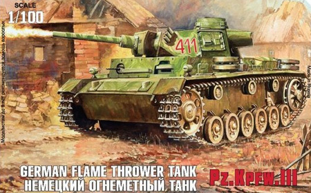 RC Radiostyrt Byggsats Stridsfordon - Panzer III Flamethrower tank - 1:100 - Zvezda