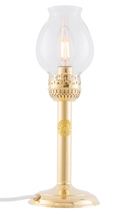 Fotogenlampa EL, Karlskronalykta, mässing L505M5 från Fotogenlampor.se