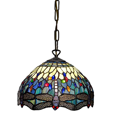 Tiffany Trollslända Safirblå 30 cm, Nostalgia Design T06-30
