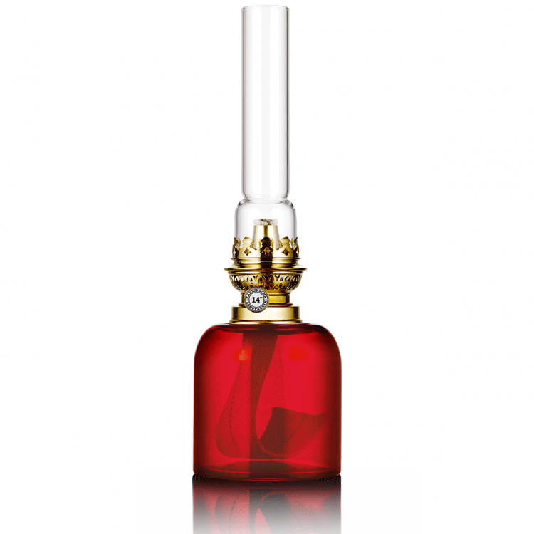 Fotogenlampa Kungsholmen  R&ouml;d/M&auml;ssing N247R fr&aring;n Fotogenlampor.se