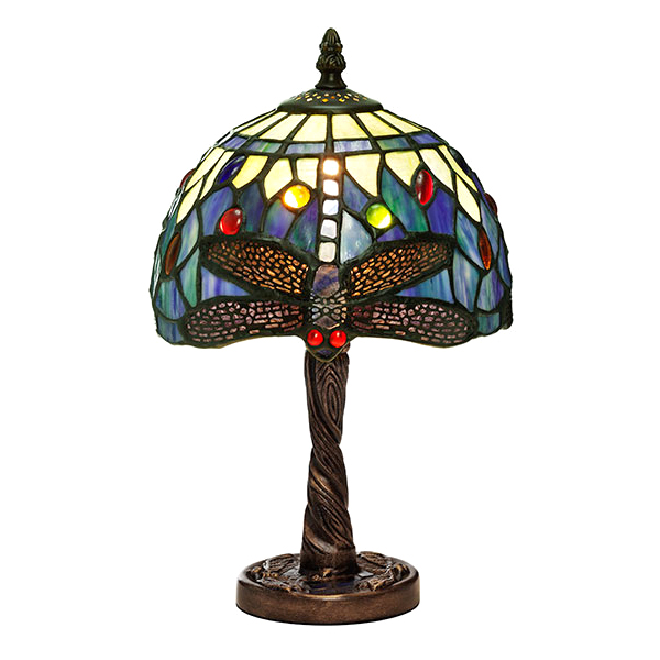 Tiffany Trollslända Safirblå Bordslampa 20 cm, Nostalgia Design