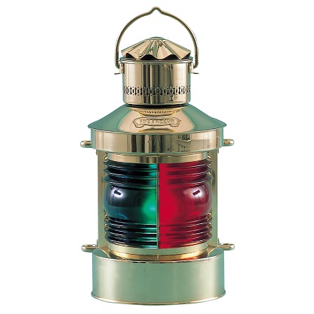 Bicolour light 6’’ EL Toppmast lampa röd/grön blank mässing EL 8404RG/E