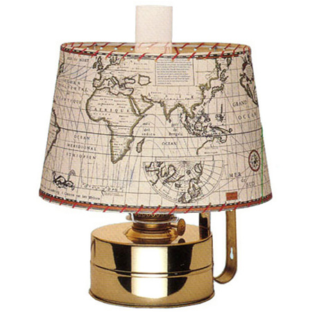 Fotogenlampa Galley Lamp, rund sjökorts-skärm, 14’’
