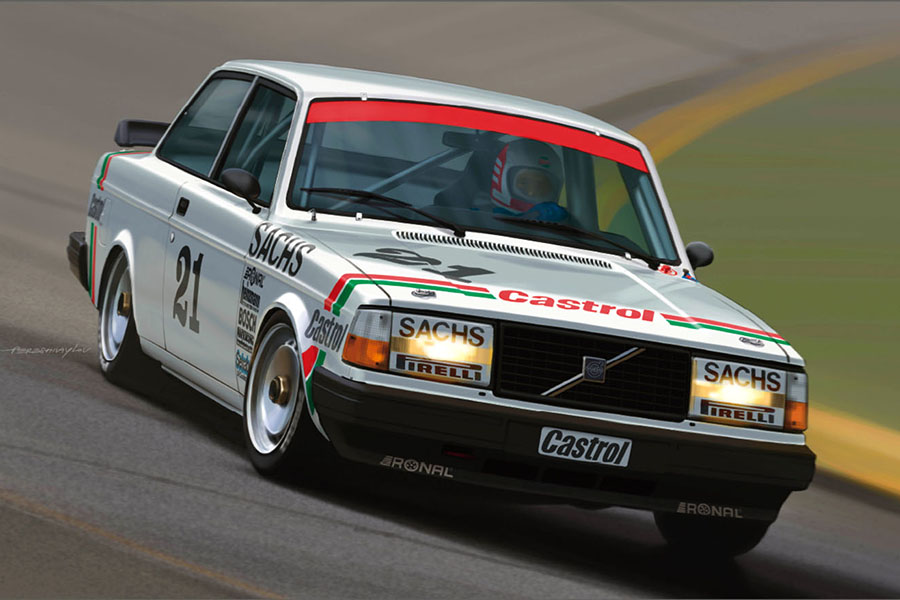 Byggmodell bil - Volvo 240 Turbo (DTM) 85 Champion - 1:24 - BeeMax