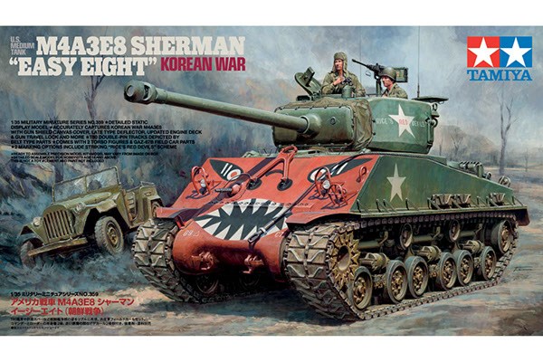 Byggmodell stridsvagn - U.S. M4A3E8 Sherman Easy Eight - 1:35