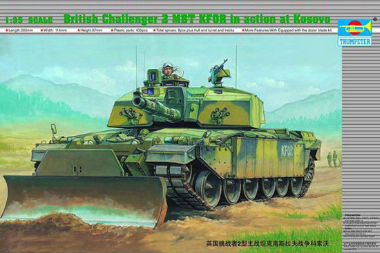 RC Radiostyrt Byggmodell stridsvagn - Challenger II MBT KFOR KOSOVO - 1:35 - TR