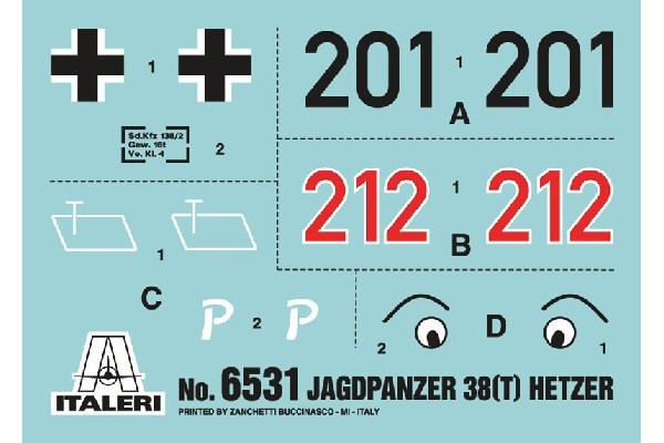 Thumbnail 734 f�r Byggmodell stridsvagn - Jagdpanzer 38t Hetzer - 1:35 - IT