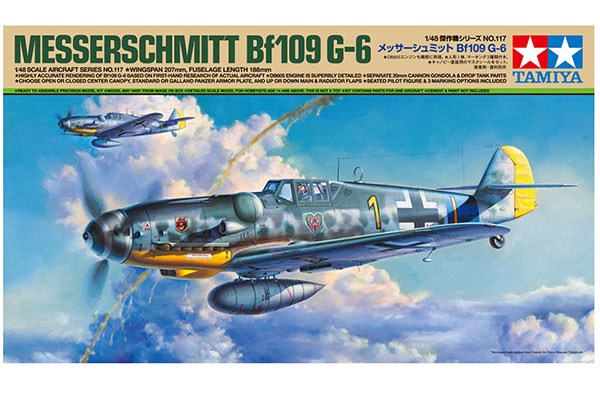 Byggmodell flygplan - Messerschmitt Bf 109 G-6 - 1:48 - Tamiya