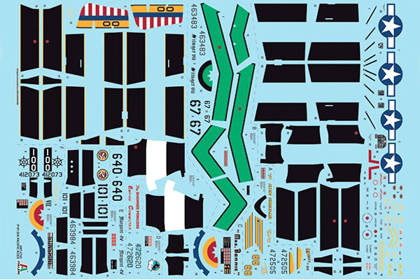 Byggmodell flygplan - P51 D/K Pacific Aces - 1:48 - IT