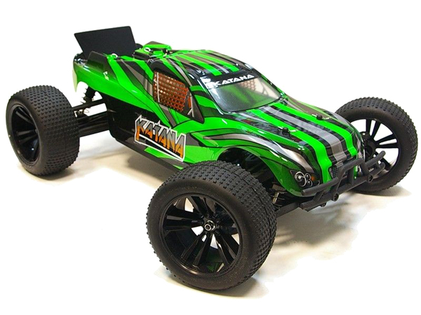 Radiostyrda bilar - 1:10 - Katana Truggy BL 4wd - Grön - 2,4Ghz - RTR