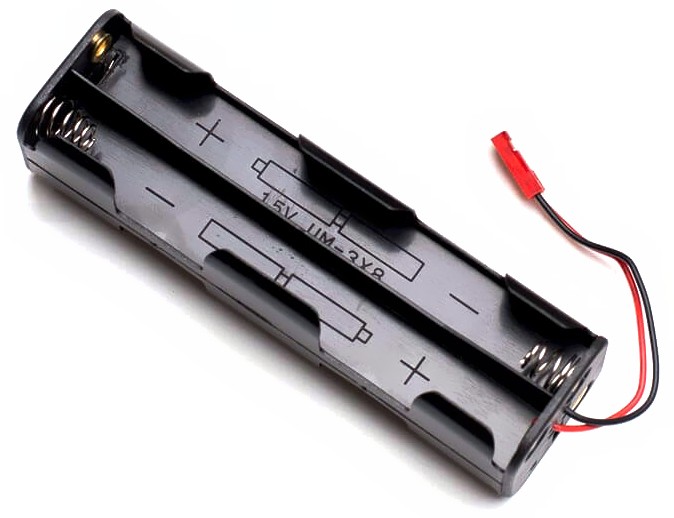 RC Radiostyrt Batterihållare 4 R6/AA-batterier med JST-kontakt - GPX
