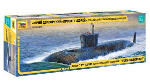 Byggmodell ubåt - Yuri Dolgorukiy (K-535) nuclear ballsitic submarine - 1:350 - Zv