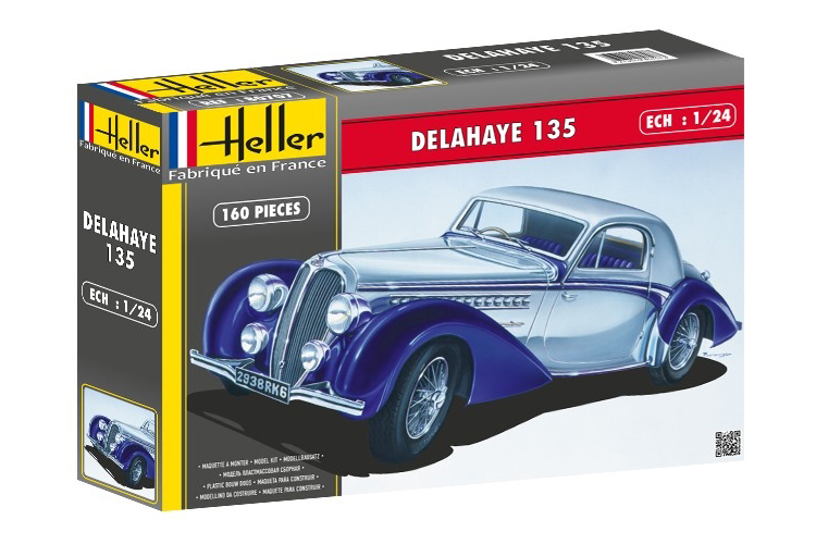 RC Radiostyrt Modell bil - Delahaye 135 - 1:24 - HE