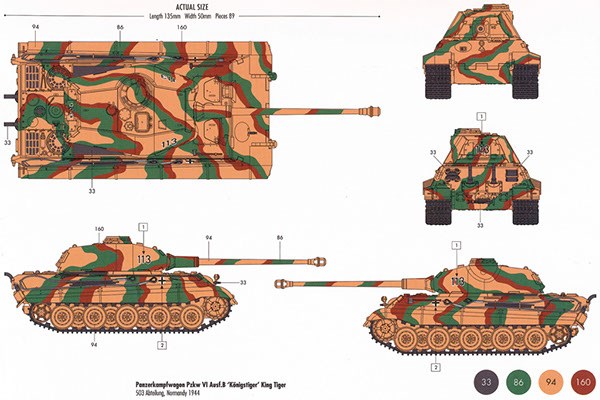 Byggmodell tanks - Starter Set King Tiger - 1:76