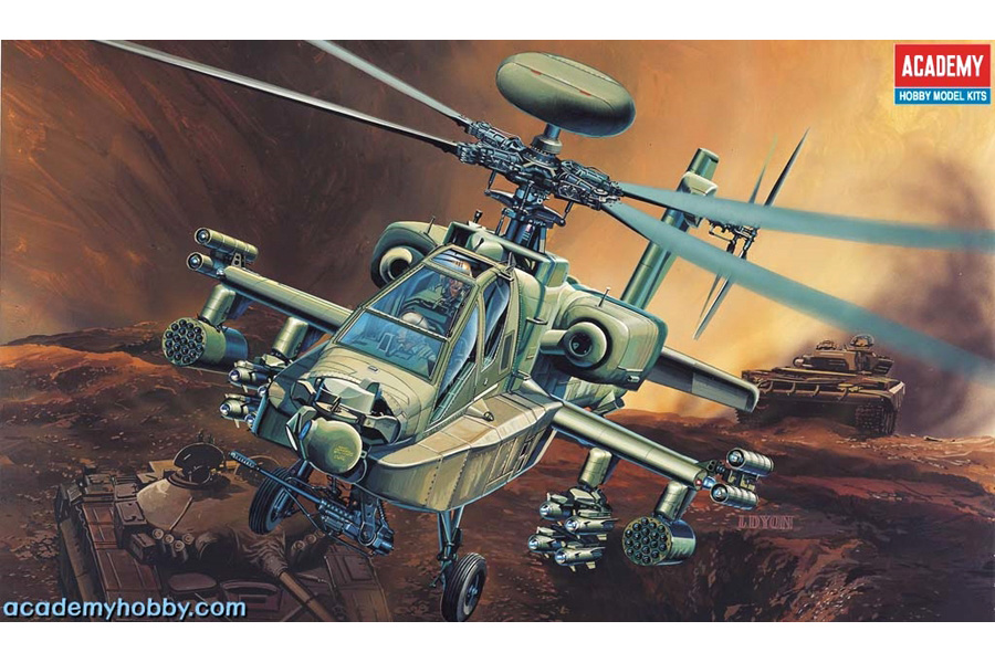 RC Radiostyrt Byggmodell Helikopter - AH-64D Longbow - 1:48 - Ac