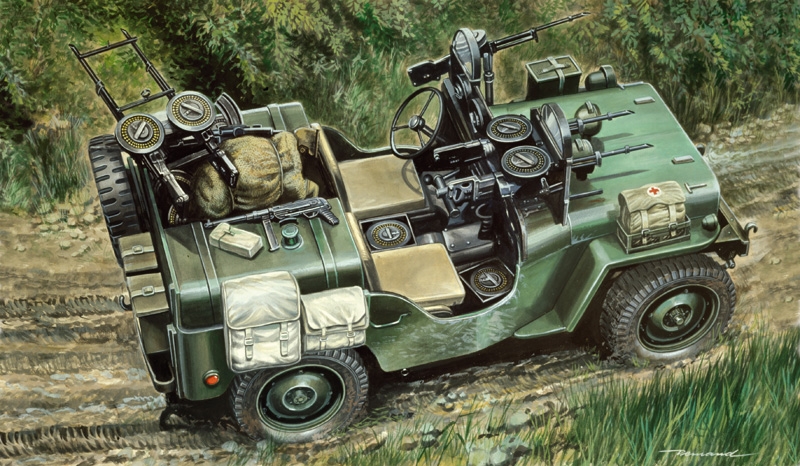 Byggmodell stridsfordon - Commando car - 1:35 - IT