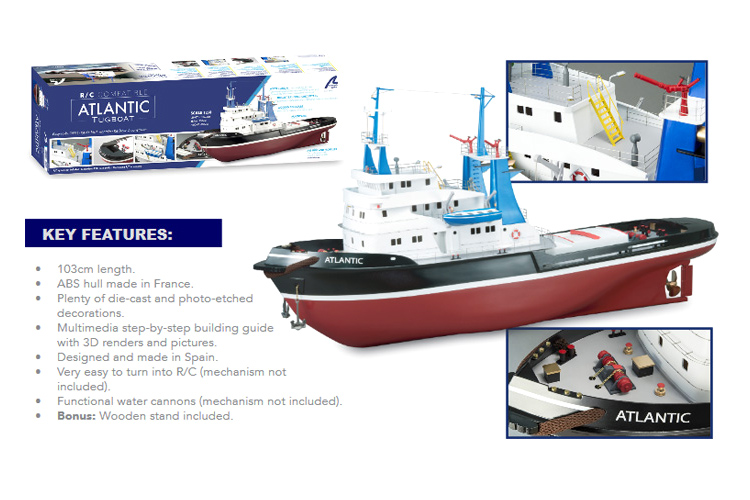 Thumbnail 734 f�r Byggmodell b&aring;t - Tugboat Atlantic - suit for r/c