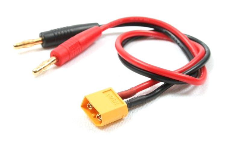 RC Radiostyrt Adapter - XT60 - Banan 4mm - 30cm