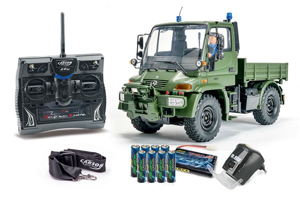 RC lastbil - MB Unimog U300 Military 2,4GHz - 1:12 - Carsson