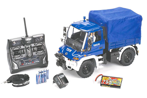 RC lastbil - THW Unimog U300 Blue 2,4GHz - 1:12 - Carsson