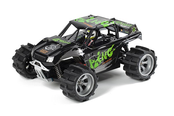 Demo - Radiostyrd bil - 1:18 - Offroad King Green 4wd - 2,4Ghz - RTR