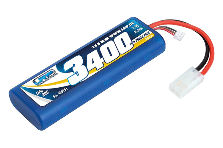 RC Radiostyrt Batteri - 7,4V 3400mAh LiPo - 30C - Tamiya - LRP