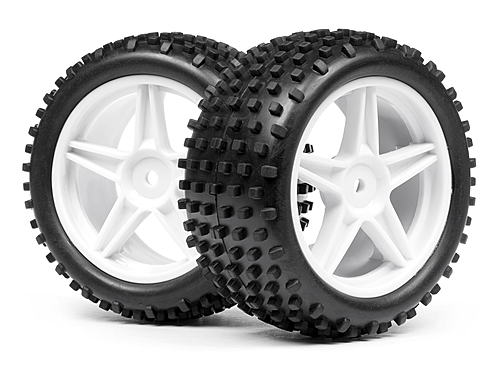 RC Radiostyrt 1:10 BUGGY WHITE REAR WHEEL - MV22115