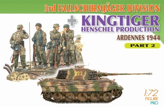 RC Radiostyrt Byggmodell - 4 Figures Set with Kingtiger Henschel - 1:72 - Dr