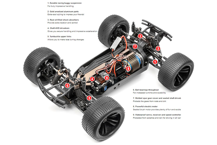 Radiostyrda bilar - 1:10 - Strada XT 4wd - 2,4Ghz - RTR