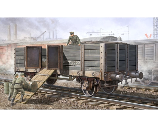 RC Radiostyrt Byggmodell Järnvägsvagn - German Railway Gondola - 1:35 - Tr