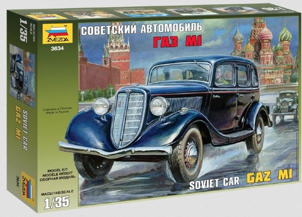 RC Radiostyrt Byggmodell bilar - GAZ M1 Soviet Staff Car - 1:35 - Zv