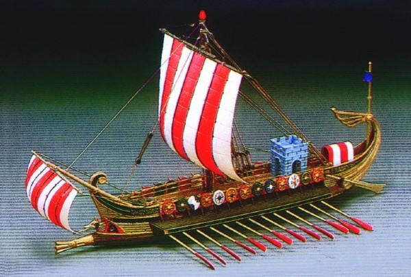 RC Radiostyrt Byggmodell krigsfartyg - Roman War Ship - 1:72 - Ac