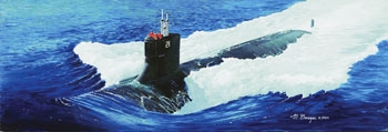 RC Radiostyrt Byggmodell ubåt - USS SSN-21 Sea Wolf  - 1:144 - Tr