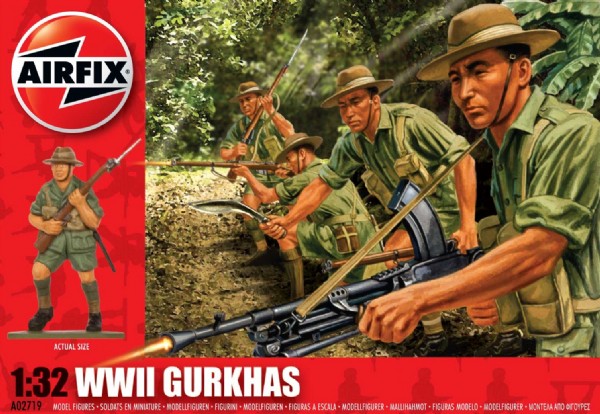 Bild p� Byggmodell gubbe - WWII Gurkhas - 1:32