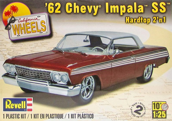 RC Radiostyrt Byggmodell bil - 1962 Chevy Impala SS - 1:25 - Revell