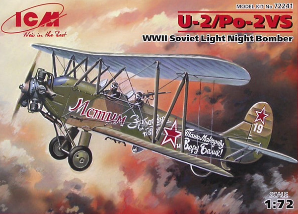 RC Radiostyrt Byggmodell - U-2/Po-2VS, Soviet Light night bomber - 1:72 - ICM