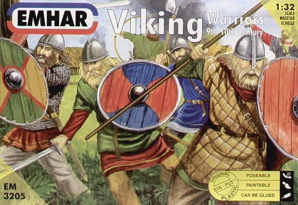 Byggmodell gubbar - Viking Warriors 12 fig. - 1:32 - Emhar