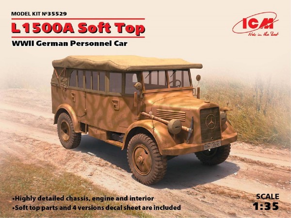 Bild p� Stridsfordon byggmodell - L1500A Soft Top - 1:35 - ICM