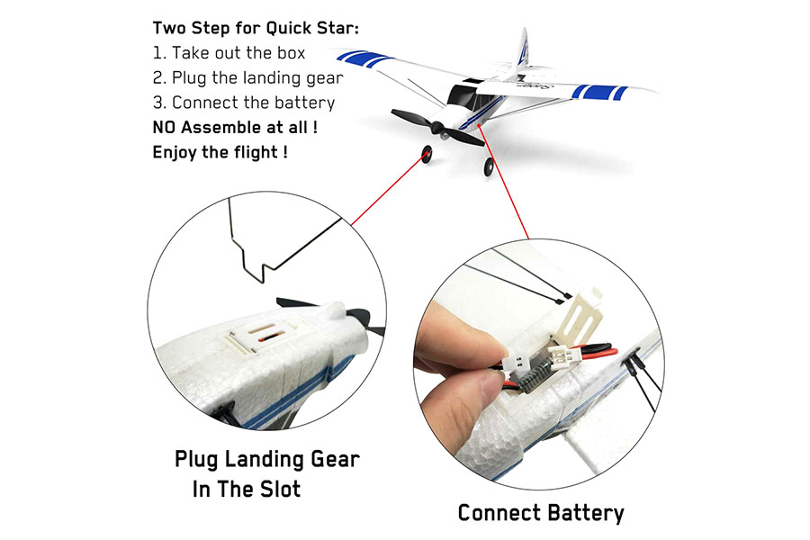 Radiostyrd flygplan - Super cub 500 - 2,4Ghz - SRTF