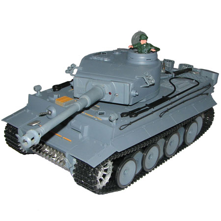 Demo - Radiostyrd stridsvagn - 1:16 - TigerTank METALL Upg. - s.airg. rök & ljud - RTR