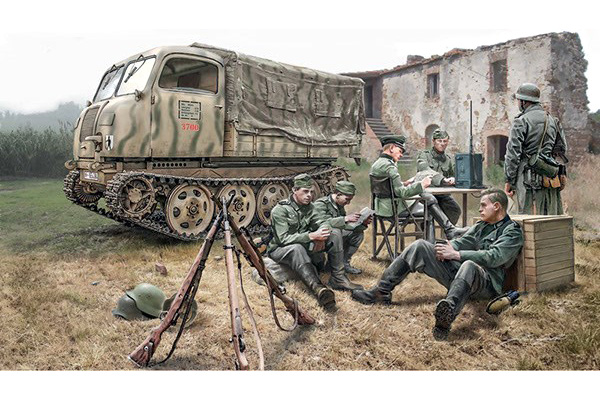 RC Radiostyrt Byggmodell stridsfordon - STEYR RSO/01 med tyska soldater - 1:35 - Italieri