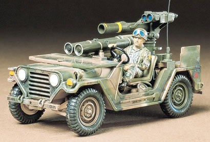 Byggmodell stridsfordon - M151A2 MISSILE LAUNCHER - 1:35 - Tamiya