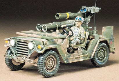 RC Radiostyrt Byggmodell stridsfordon - M151A2 MISSILE LAUNCHER - 1:35 - Tamiya